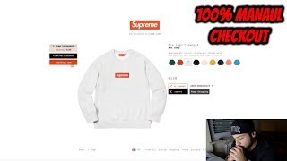 *MANUAL CHECKOUT* SUPREME Box Logo Crewneck WEEK16 FW18