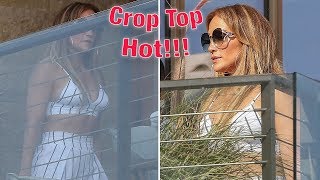 Jennifer Lopez Wears Barely-There Bra Top For Lunch With Benny Medina At Nobu Malibu