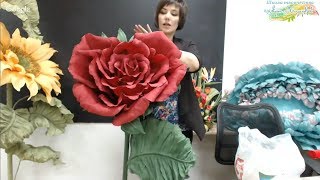 Бесплатный мастер-класс "Роза-сердце". Гигантские бумажные цветы.  Мастер Наталья Дроздова.