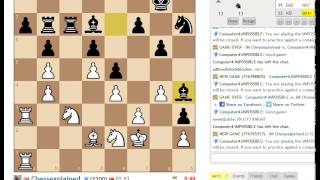 Blitz Match No 3 vs Computer4Impossible on Chesscom