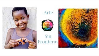 Arte Sin Fronteras.  Tecnicas de Acrilico Fluido Especial Uganda (175)