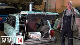 ДРОВЯНАЯ ПЕЧЬ в САЛОН АВТО и МОЗАИКА СНАРУЖИ