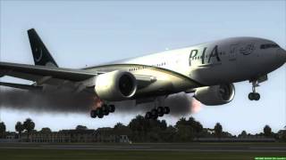 Amazing PIA 777 Emergency Landing Bahrain [Engine Fire] ++ FSX