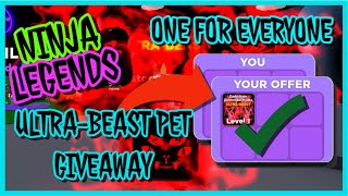 ✵ LIVE ✵ GIVING AWAY ULTRA-BEAST PETS IN NINJA LEGENDS ✵ BEST PET IN GAME ✵ ROBLOX ✵