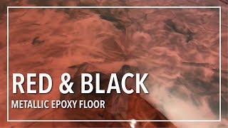 Red and Black Metallic Epoxy Floor