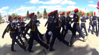 Муниципальный смотр строя и песни в городе Домодедово.