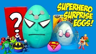 Superhero Kinder Play-Doh Surprise Egg with Justice League Toys & Batman Toys Unboxing | KID CITY