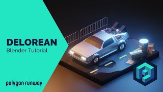 Back to the Future DeLorean - Blender 2.8 Low Poly 3D Modeling Tutorial