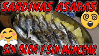 SARDINAS ASADAS SIN  HOLOR EN EL HORNO FACIL