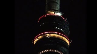 Нереально красивая башня в ночной Москве с супер техническими характеристиками -МЕГА КРАСОТА!!!