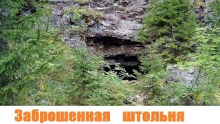 Заброшенная штольня в лесу