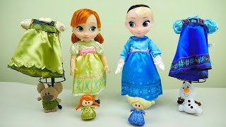 Холодное сердце - Набор с Большими куклами Эльза и Анна. Видео для девочек. FROZEN Anna & Elsa Delux