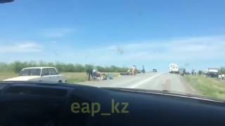 ДТП в Актобе, перевернулся автобус, погибли люди