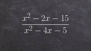 Simplify a rational expression by factoring trinomials