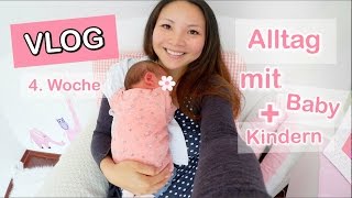 MAMA ALLTAG! NEUGEBORENES BABY 4. WOCHE & 2 KINDER UNTER EINEN HUT BRINGEN | Mamiseelen