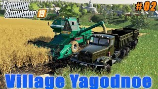 Harvesting oats, baling straw | Farming on Village Yagodnoe | Farming simulator 19 | Timelapse #02