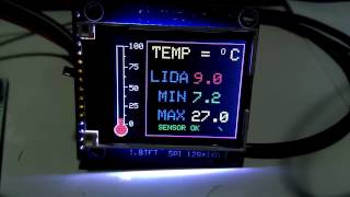 Arduíno DS18B20 ST7735 TFT