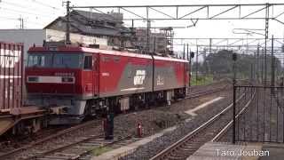 JR 常磐線 EH500-53牽引コンテナ貨物 友部駅 第1中線から発車