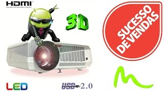 Projetor LED Full HD 3D Android 4.4 5500 Lumens Wifi