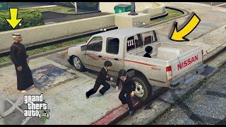 فيلم الطفل - طلعو مع خالهم برى البيت وجننو خالهم ضحك #36 قراند 5 GTA V Funny Kids