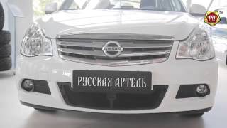 Защитная сетка переднего бампера Nissan Almera, 2014