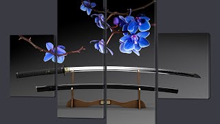 Модульная картина "Меч самурая"