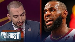 Nick Wright reacts after LeBron and the Cavaliers lost to the Nets | FIRST THINGS FIRST