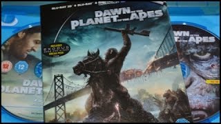 Dawn Of The Planet Of The Apes 3D Blu-ray (UK) Unboxing