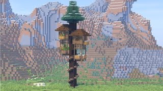 СТАРТОВЫЙ ДОМ НА ДЕРЕВЕ В MINECRAFT! Двойной! ТЫ ТАКОГО НЕ ВИДЕЛ!