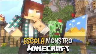 Minecraft Escola Monstro #08 - Desenhando Monstros !!  Monster School
