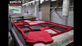 Раскройный комплекс Investronica Topaz CV 070 запуск на фабрике Камелия-Принт Москва