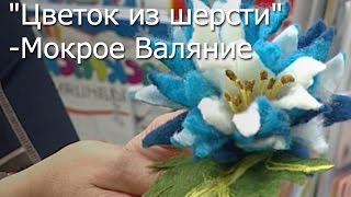 "Цветок из шерсти" -Мокрое Валяние Видео Мастер-Класс