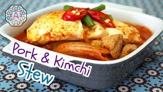 【Korean Food】 Pork Kimchi Stew (돼지고기 김치찌개)