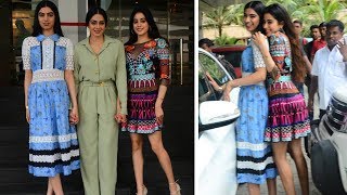 Sridevi With HOT Daughters Jhanvi And Khushi Kapoor At MOM Trailer Launch