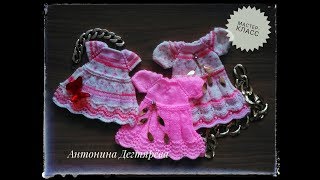МК Платье спицами для зайки  Часть вторая