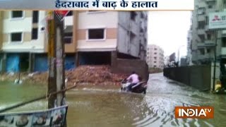 Man Falls Into Manhole Amid Flood In Hyderabad