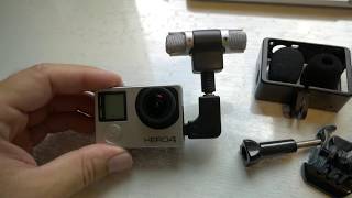 GoPro External Mic - Hero 3 4 + Silver Black