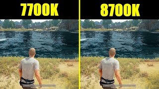 PUBG 8700K 4.5 GHz Vs 7700K 4.5 GHz GTX 1080 TI Frame Rate Comparison