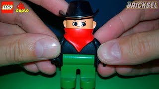 Бандит LEGO DUPLO. Обзор фигурки. Лего дупло разбойник, вестерн лего дупло.