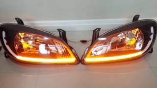 Farol Celta/Prisma Com DRL Fita led Sequencial
