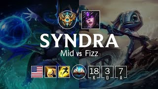 Syndra Mid vs Fizz - NA Challenger Patch 8.7