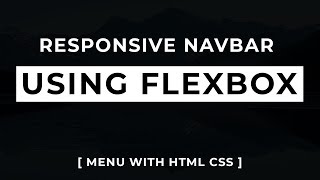 Responsive navbar with Flexbox | CSS Flexbox Tutorial | Flexbox Navbar