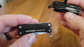 Leatherman Squirt PS4 VS Gerber Dime. Side by side comparison.