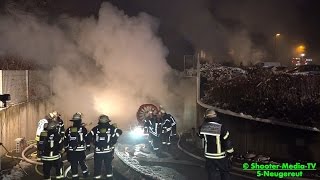 [GROSSBRAND AN SILVESTER] - 12 PKW BRENNEN IN TIEFGARAGE | GROSSEINSATZ | 4. ALARM - [E]