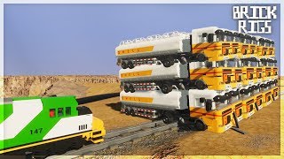 ПОЕЗД-КАМИКАДЗЕ ВРЕЗАЕТСЯ И ВЗРЫВАЕТ ГРУЗОВИКИ ИЗ ЛЕГО | BRICK RIGS