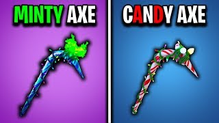 Minty Pickaxe vs Candy Axe (Comparison)