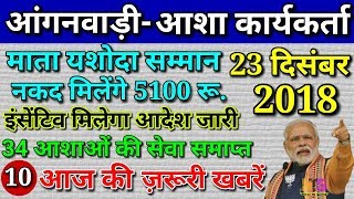 Anganwadi Asha Worker Today 23 December 2018 Latest Salary News Hindi| आंगनवाड़ी आशा सहयोगिनी न्यूज़