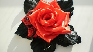 Розы из атласных лент. Канзаши, часть№2.