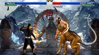 Mortal Kombat Project ALL FATALITIES ON MOTARO and stage fatalities