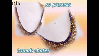 How to make simple Loreal Necklace at home |Silk thread Choker using Loreal making at home